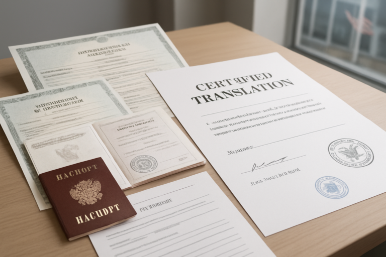 Certified Russian Translation for Court, USCIS and Immigration Court: Documents, Requirements, and How to Order Correctly