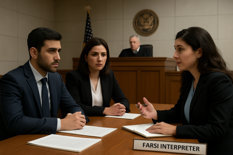 Certified Farsi Interpreter for Immigration Court: What Persian-Speaking Clients Need to Know