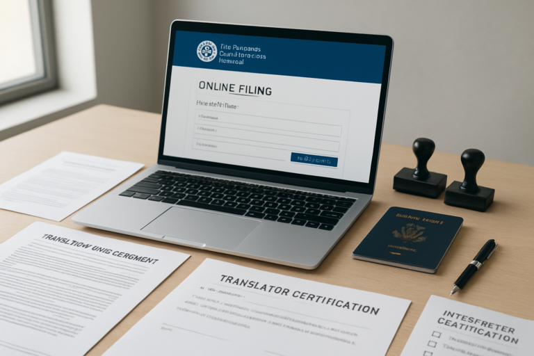 USCIS Electronic Filing Certified Translation in 2026: How to Prepare Online-Ready Documents and Interpreter Certifications